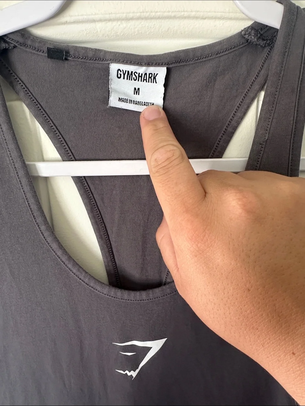 Gymshark Slate Grey Racerback Stringer Tank Top - Picture 2 of 4